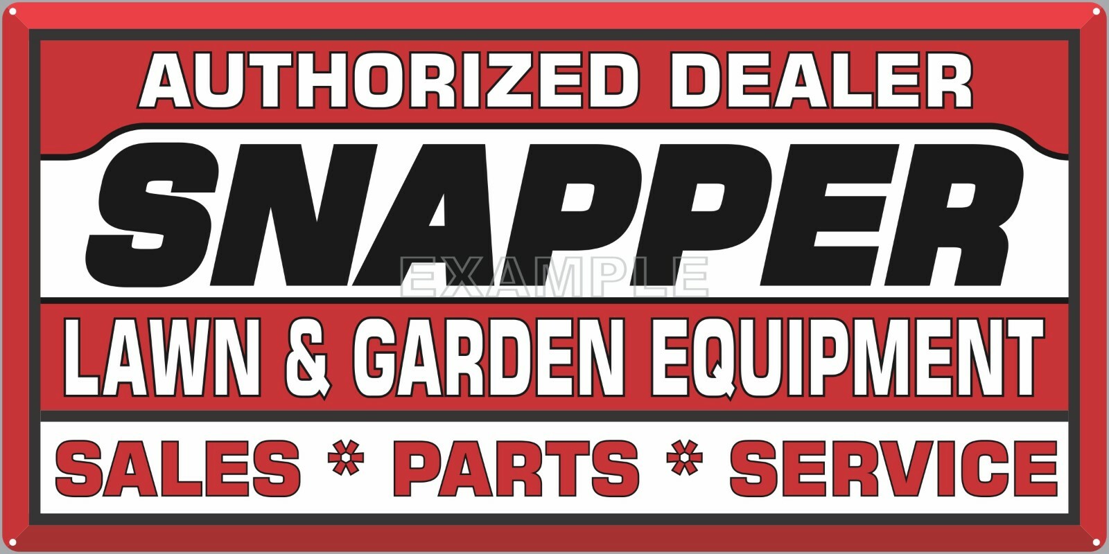 SNAPPER POWER EQUIPMENT TRACTORS DEALER VINTAGE SIGN REMAKE ALUMINUM SIZE OPTION