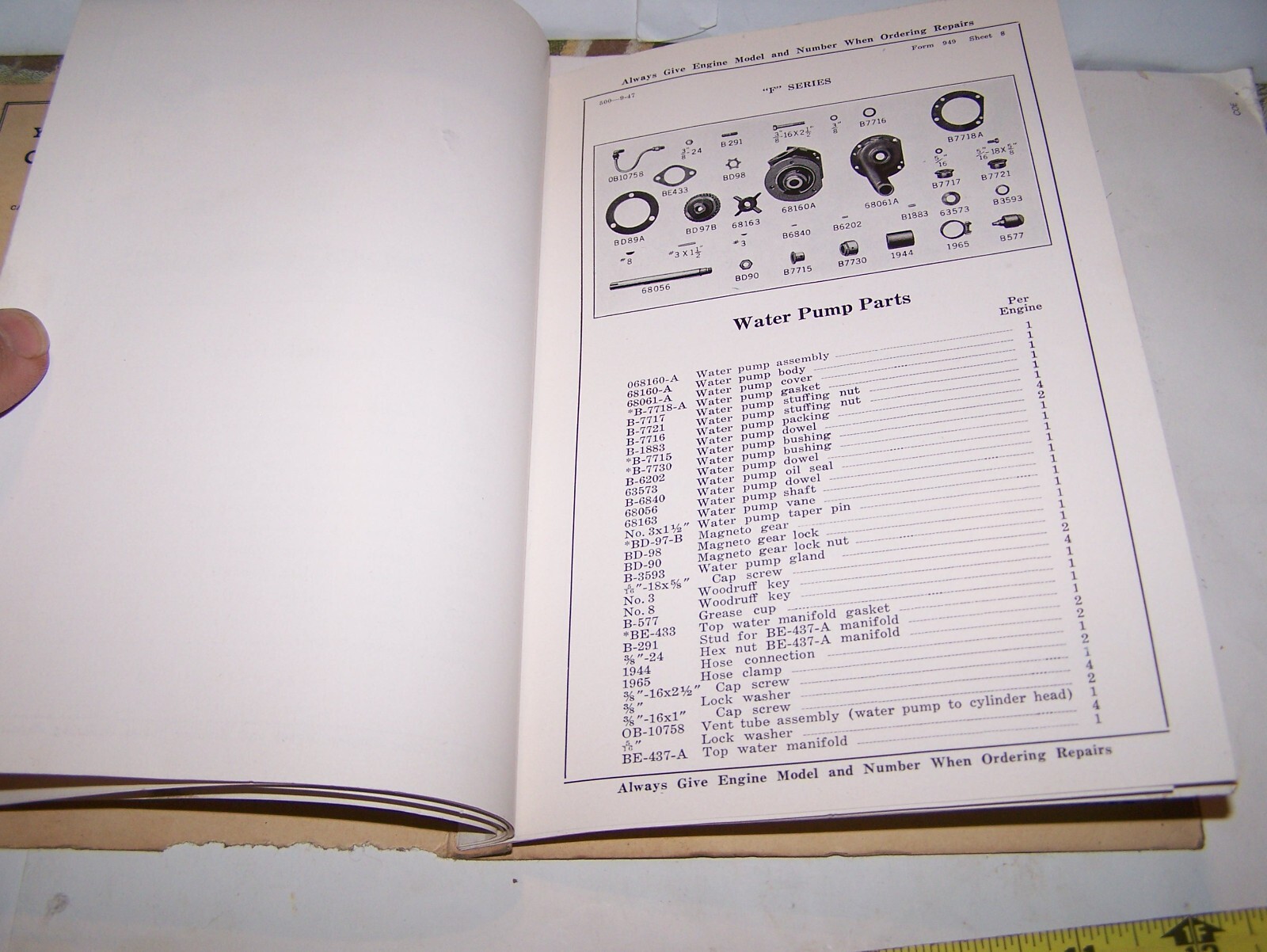 WAUKESHA FC Tractor Engine Power Unit Parts Book List Hit Miss Gas Engine Steam