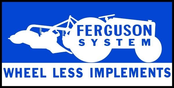 Ferguson System Wheel Less Implements NEW Sign: 24×48&Prime; XXL Size – USA Steel