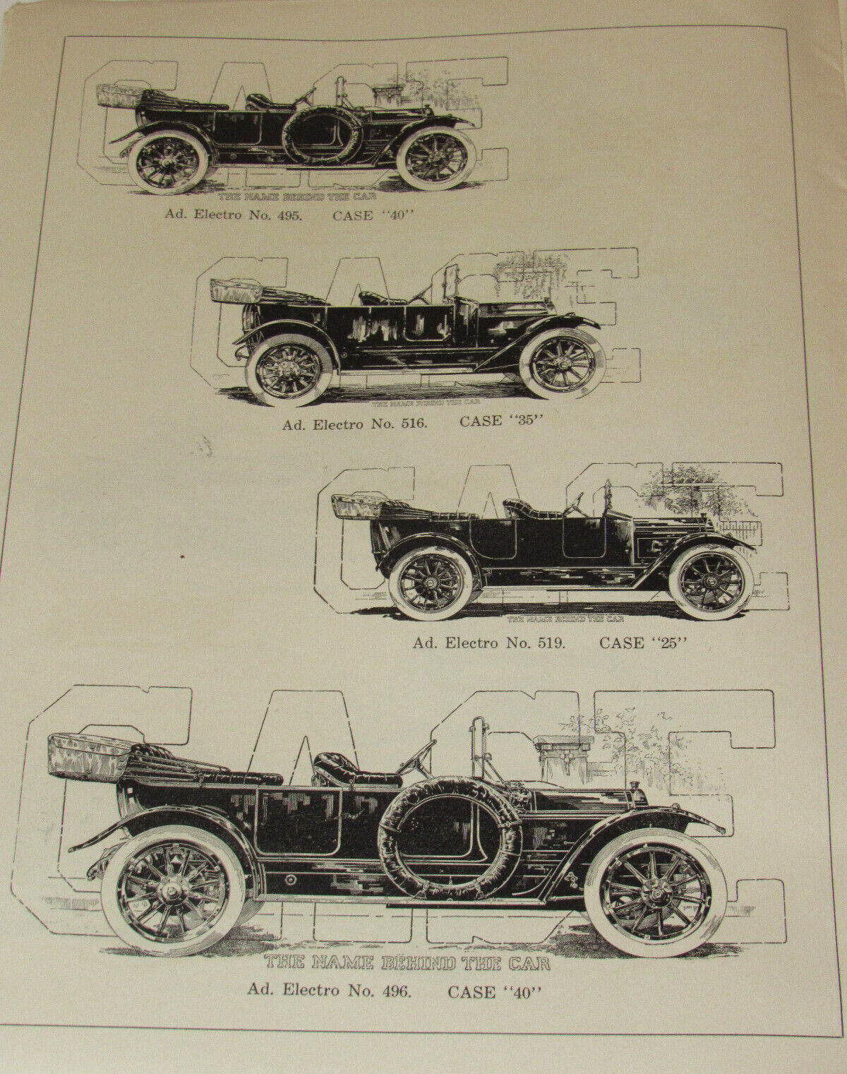 1914 JI CASE DEALER CONTEST BOOKLET! ELECTROTYPE CATALOG! TRACTORS/CARS/THRESHER