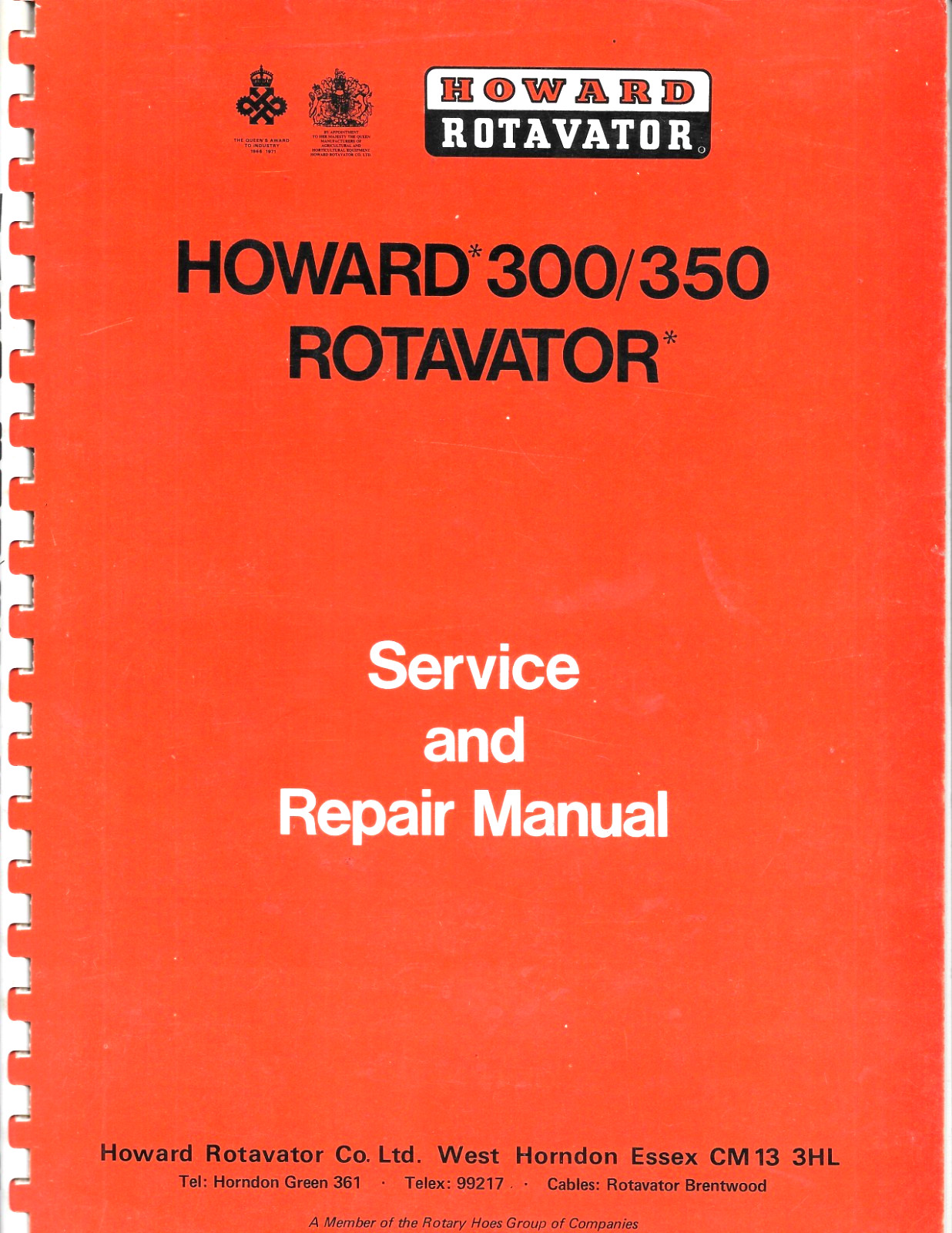 2 Howard Rotavator Sales Hand Out/Brochure