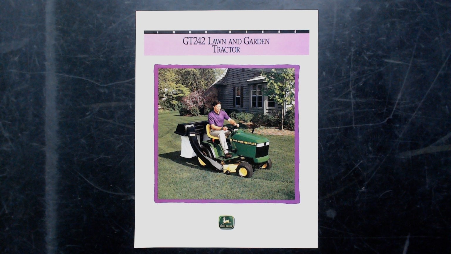 John Deere GT242 Lawn and Garden Tractor Brochure Vintage Spec Sheet