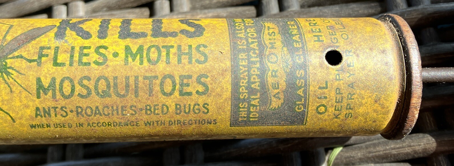 1940’s Flyded Insect Sprayer Embossed Glass Version