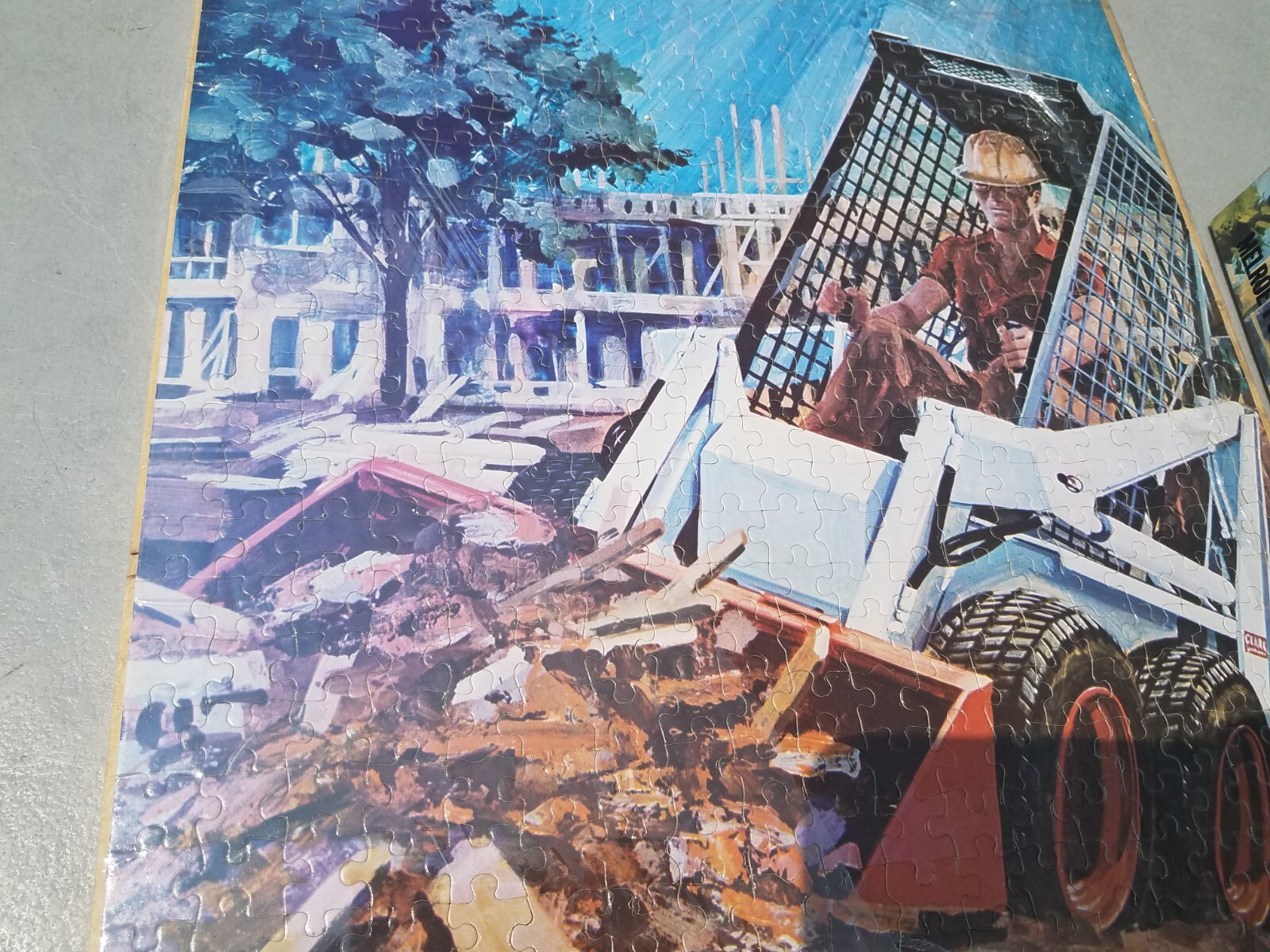 c. 1960s Melroe Bobcat Skid Steer 500 Piece Puzzle Jigsaw Puzzle Complete w/ Box