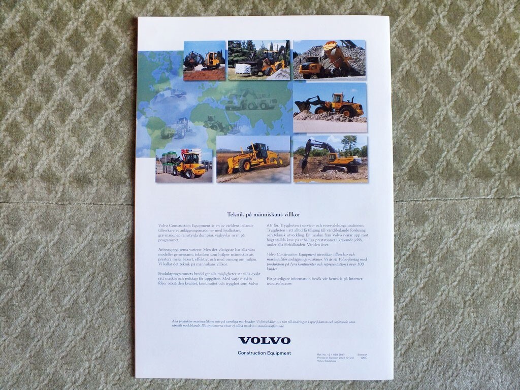 VOLVO BM L110E Wheel Loaders Tractors Brochure Prospekt 2002