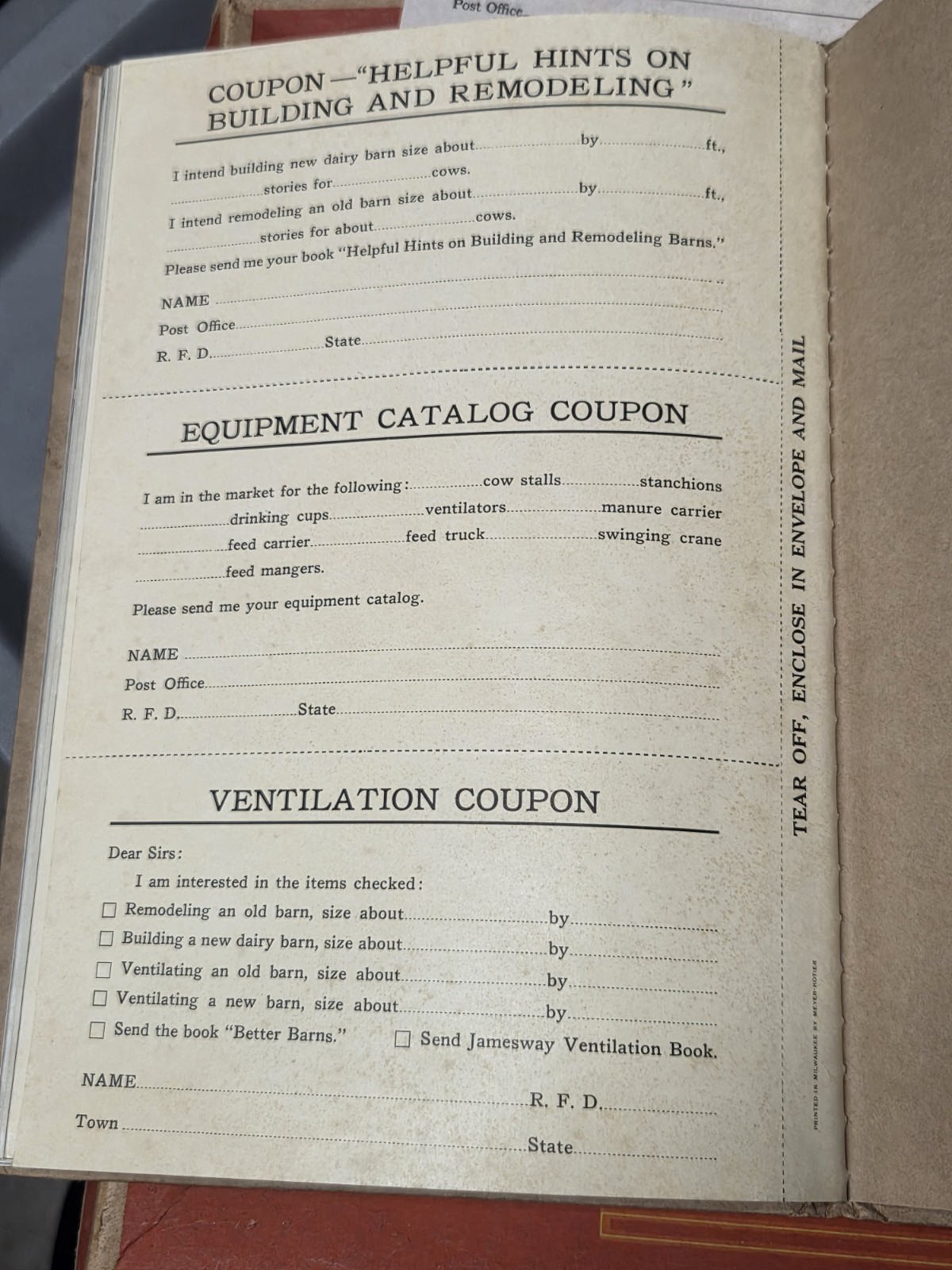 1922 Original Jamesway BETTER BARNS Cattle Livestock Dairy Building Book