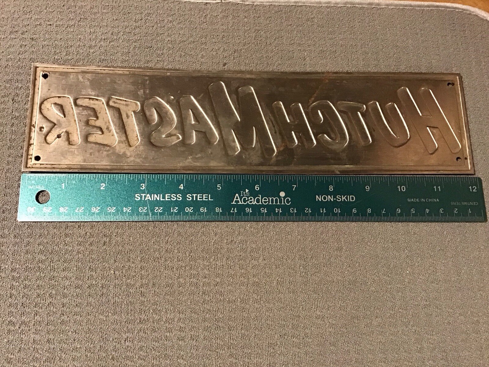 Vntge Hutch Master Company Sign Emblem Offset Tilling Disks Earth Moving, Lot #1