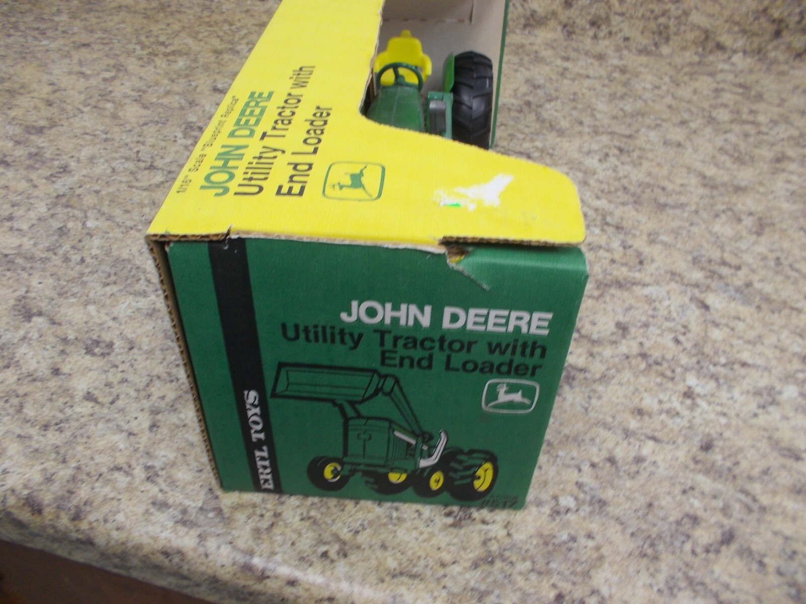 John Deere utility toy tractor w/ loader 1/16 Ertl Co. NIB IN Box 517