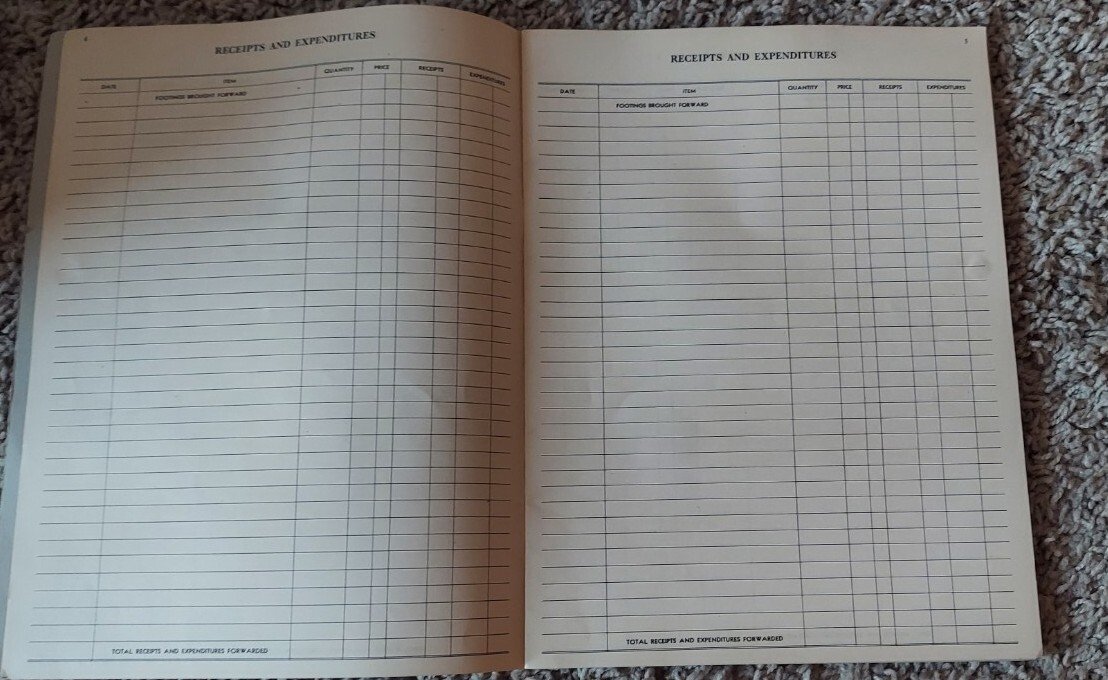 Keystone Steel And Wire Co Farm Record Book Unused Schwingle & Co Muscoda Wis