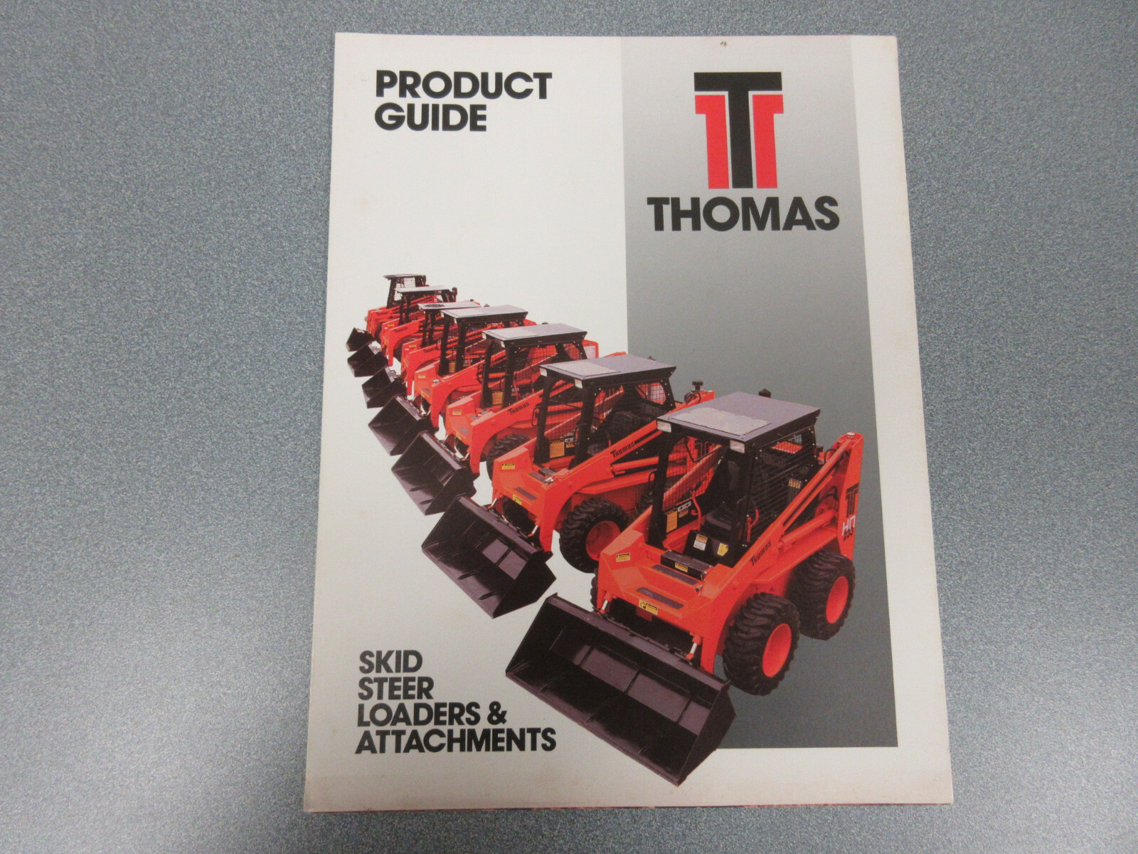 Thomas Product Guide Skid Steer Loaders & Attachments Brochure 6 pages