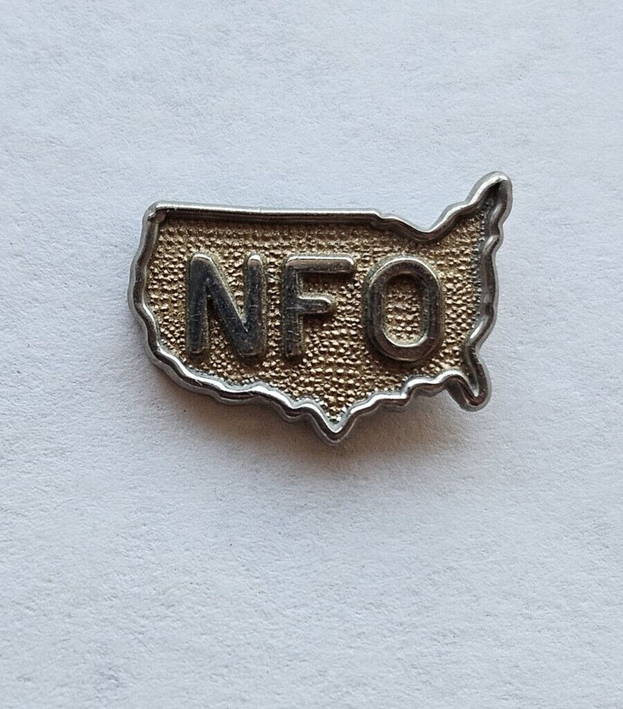 NFO lapel PIN National Farmers Organization USA Pinch Back Collective Bargaining