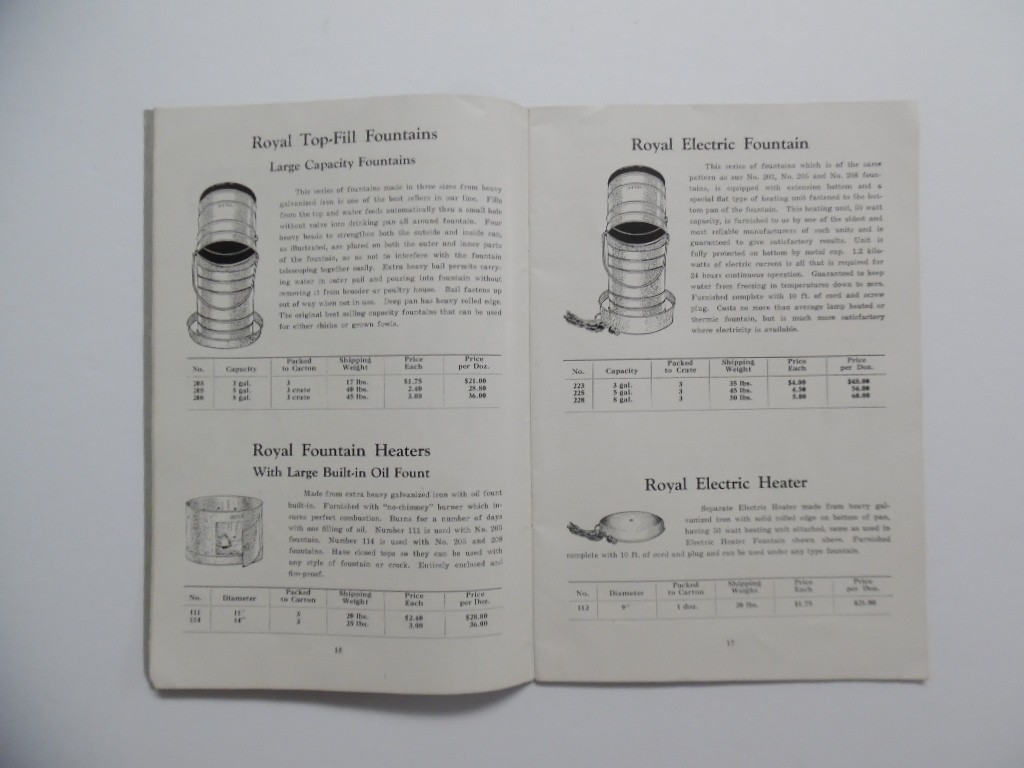 c.1940s Royal MFG. Co Poultry Supplies Hatchery Supply Catalog Brochure Vintage