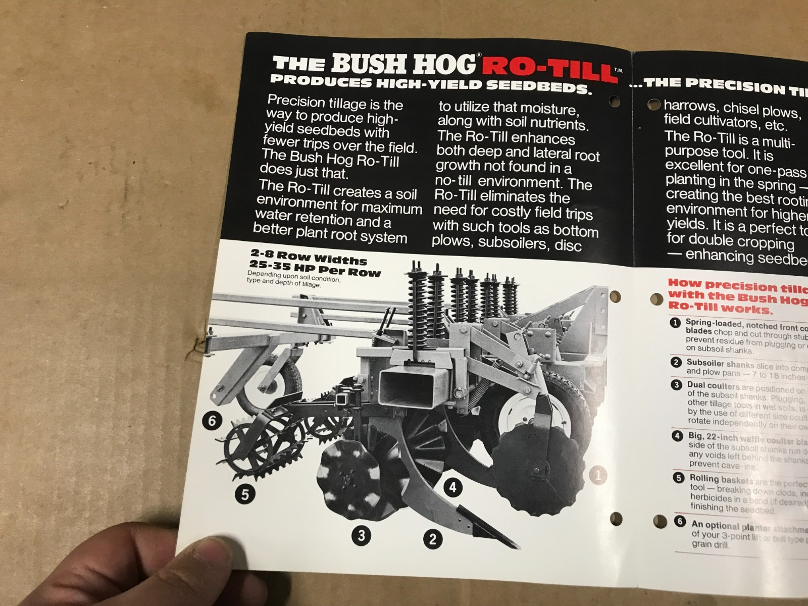 Vintage Bush Hog Ro-Till Salesman Brochure
