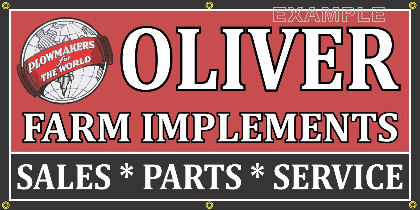 OLIVER TRACTOR FARM IMPLEMENTS DEALER SALES OLD SCHOOL SIGN REMAKE BANNER