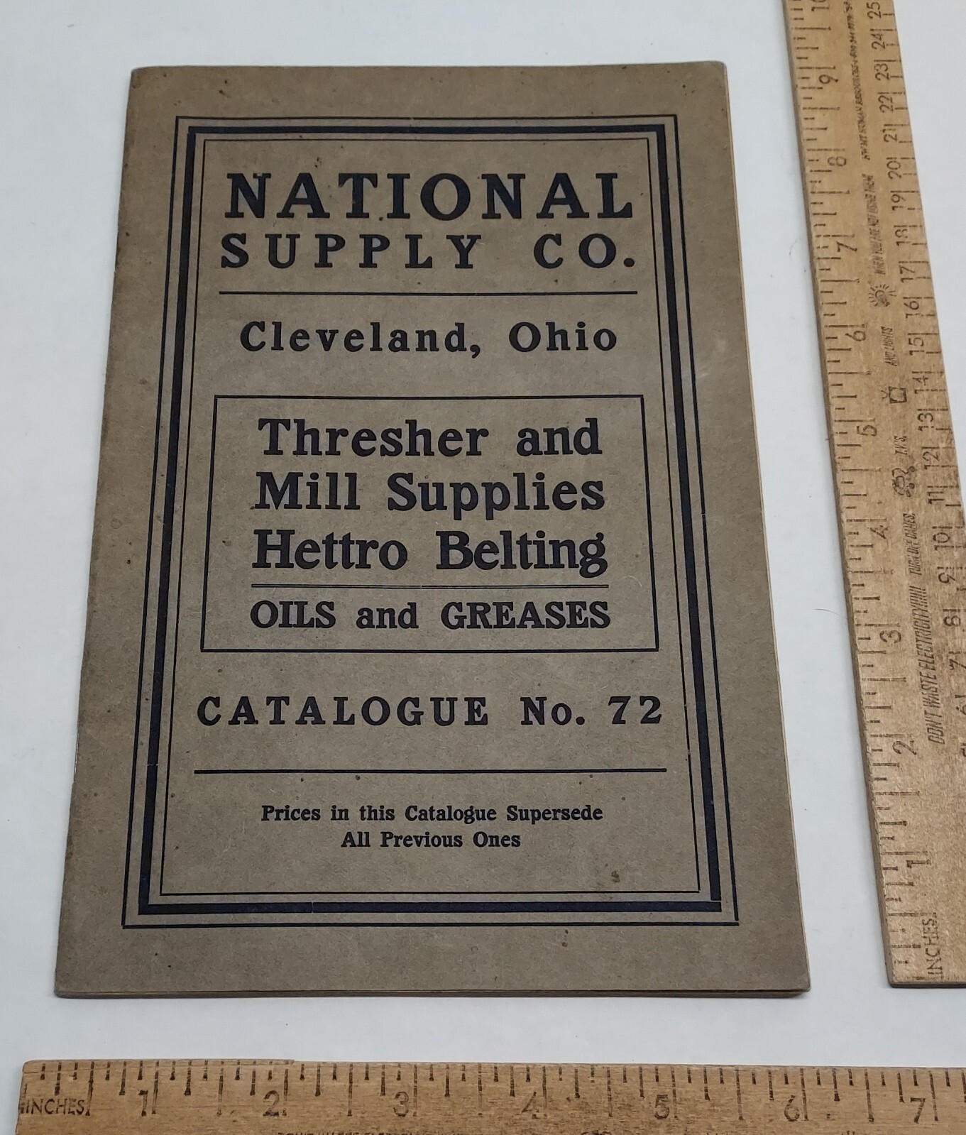 NATIONAL SUPPLY CO – Thresher and Mill Supplies – CATALOGUE No 72 -listing #7369