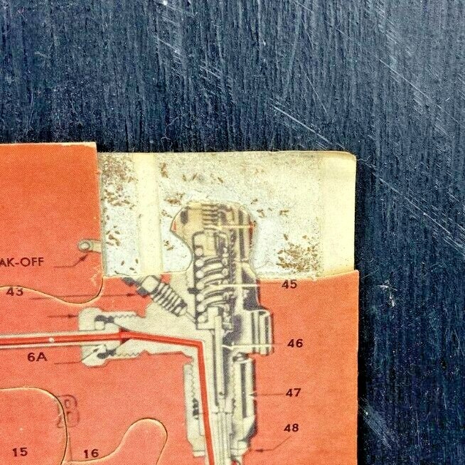 Vintage 1954 Tractor Training Service Project Jigsaw Puzzle 11&Prime; x 8.5&Prime; Map D-3