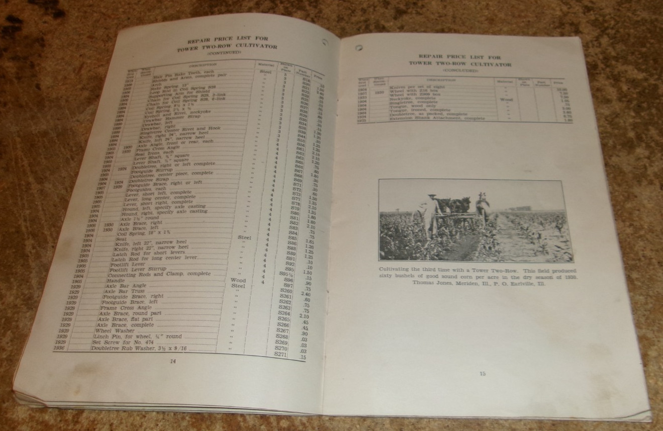 vintage tower #14 equipment repair list see condition in good shape used