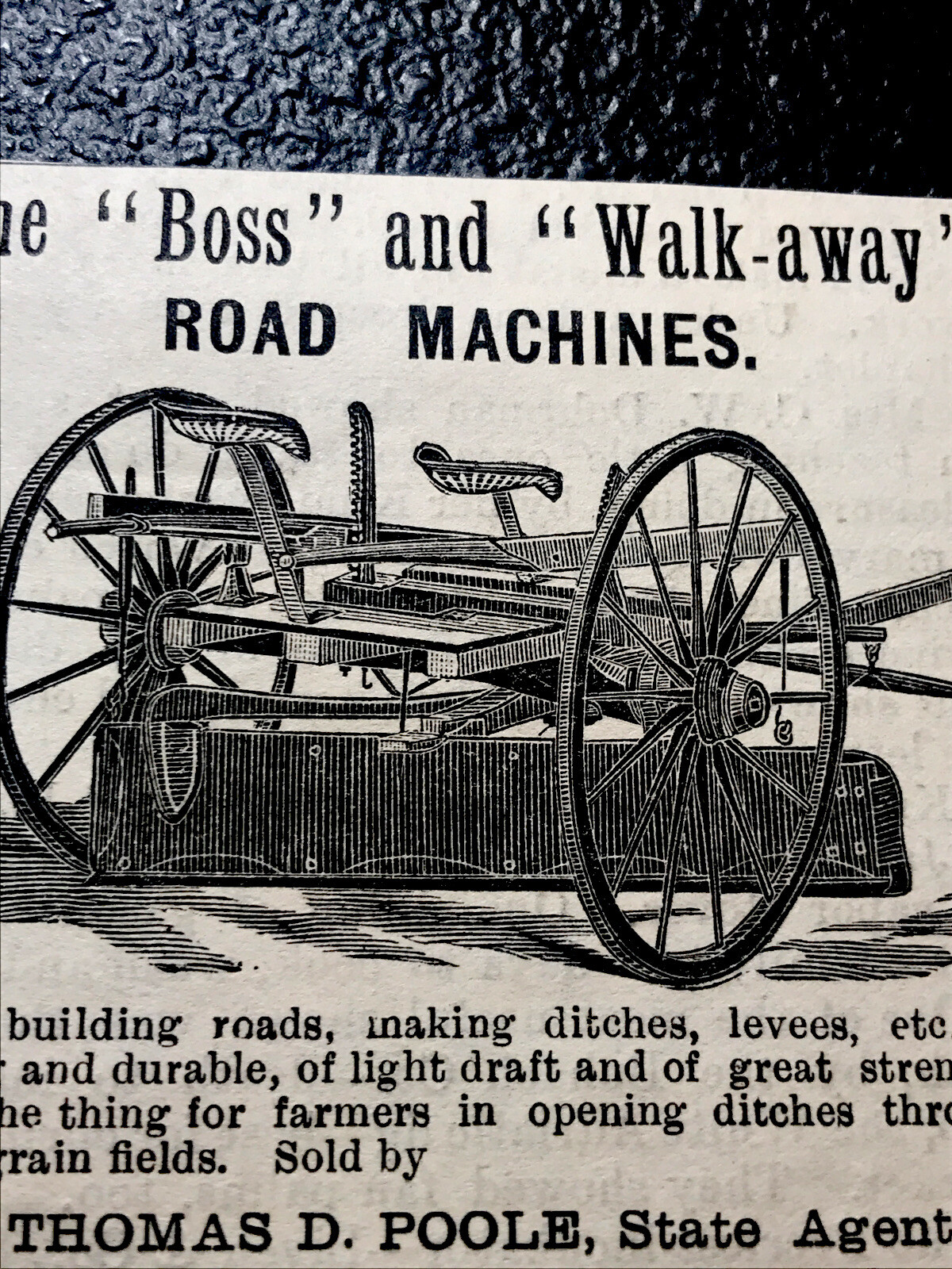 1886 Thomas Poole Road Machines Farm Advertising – Alameda – California
