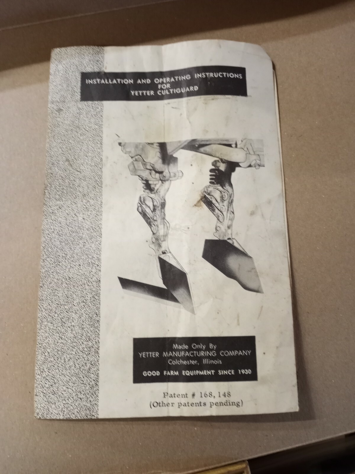 Yetter Manufacturering Colchester Illinois yesterday cultivars 1930s Or 1940s