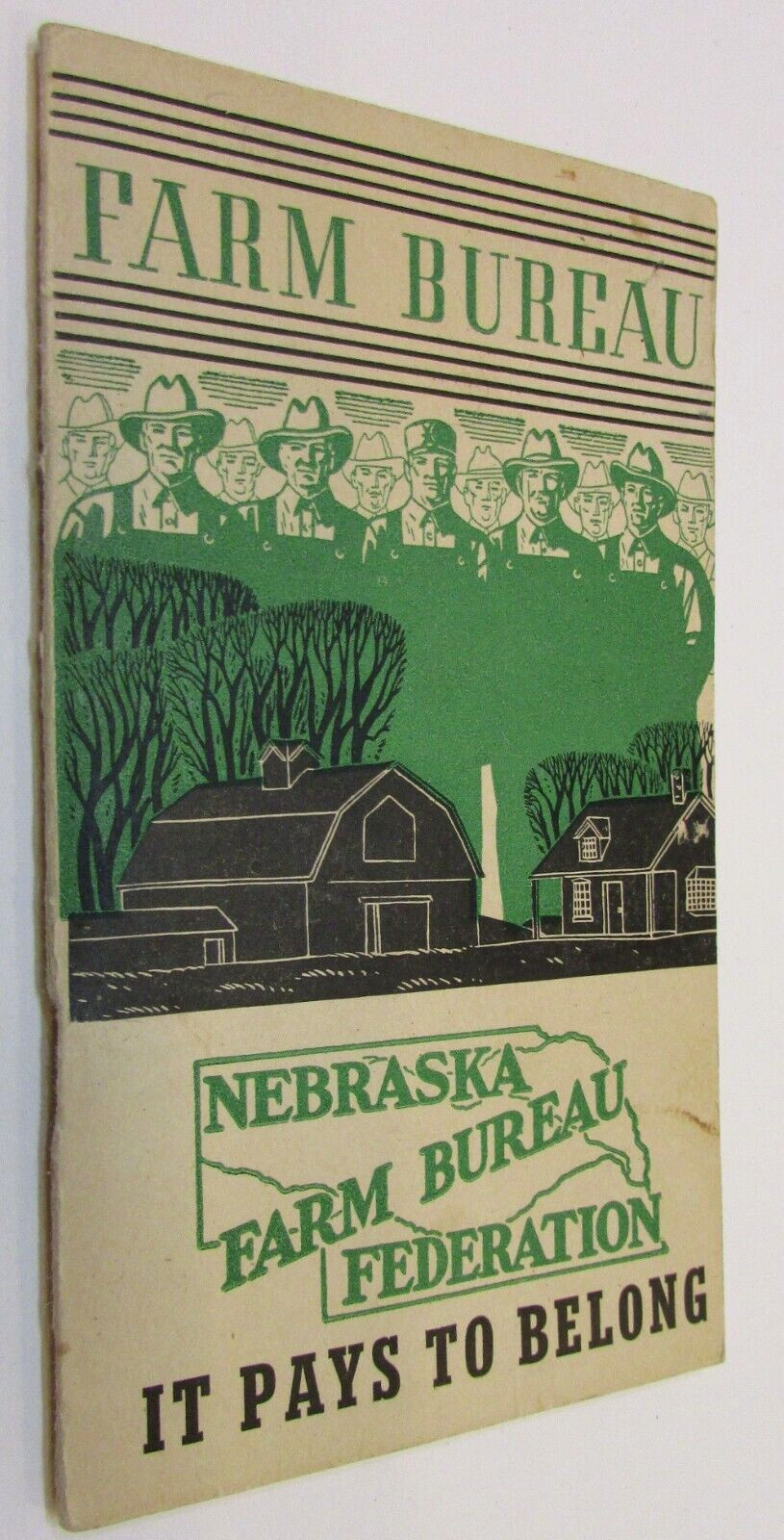 Vintage 1945 Nebraska Farm Bureau Federation It Pays To Belong Pocket Notebook