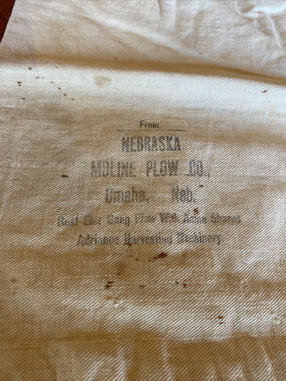 moline plow company antique farm machinery advertising Gang Plow Parts Bag