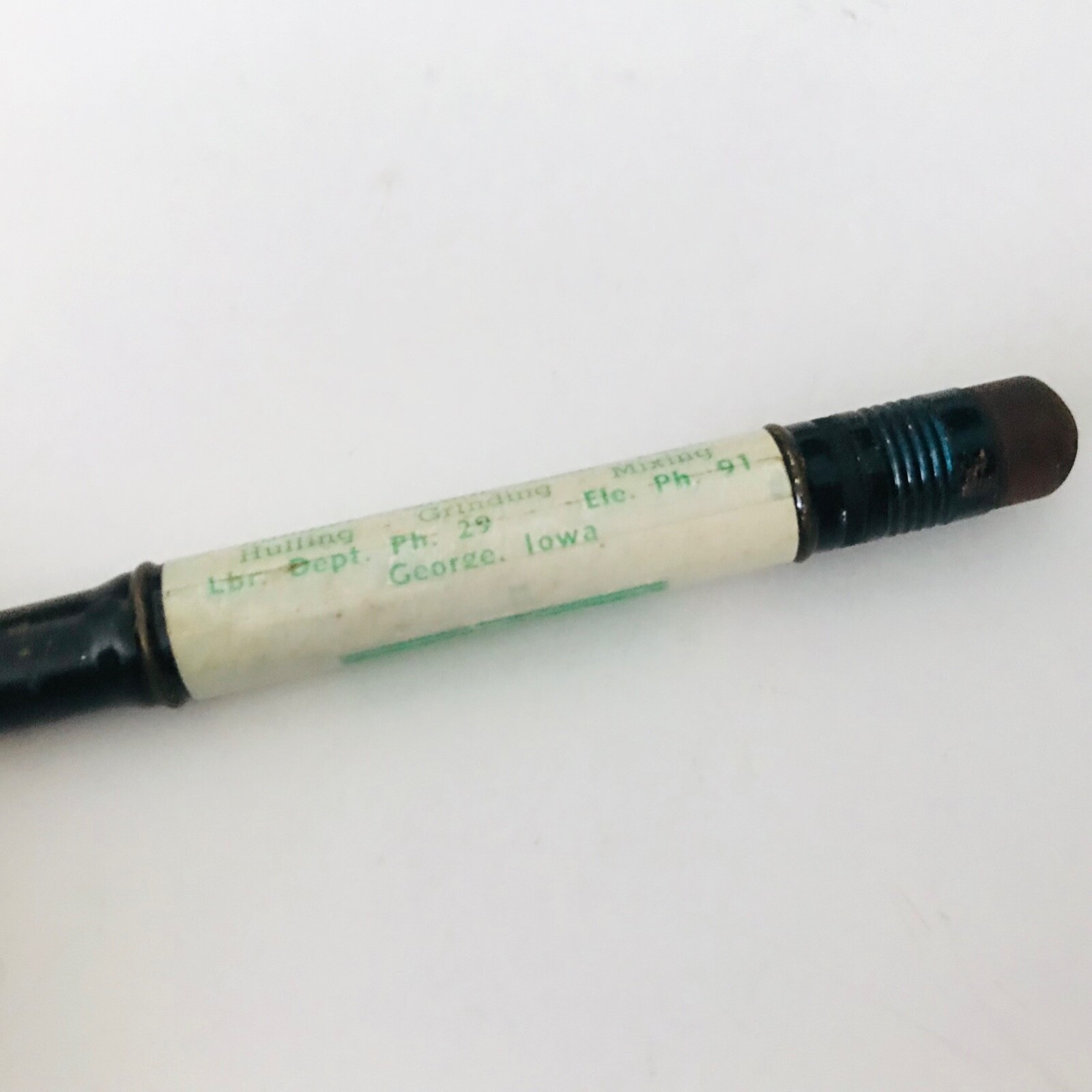1930-50s Felco Farmer&rsquo;s Elevator Co. George IA Bullet Pencil Lumber Grain Coal