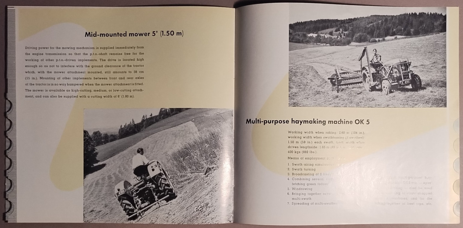 1953 Hanomag Combitrac Tractor R24 Catalog Brochure Original B5-44