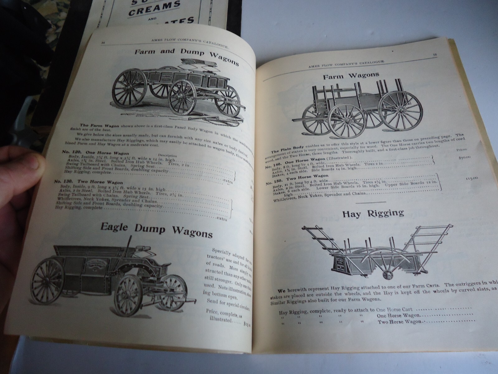 Antique Catalog 1908 Ames Plow Co Boston farm machines Wagons Lawn Mowers 118pgs