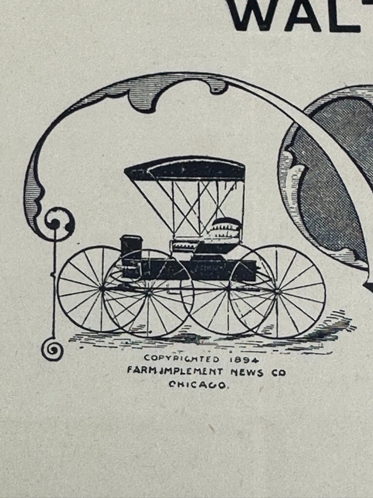 1895 FARM BUGGY Mower TOOLS Antique Advertising KENDALL WISCONSIN Letterhead
