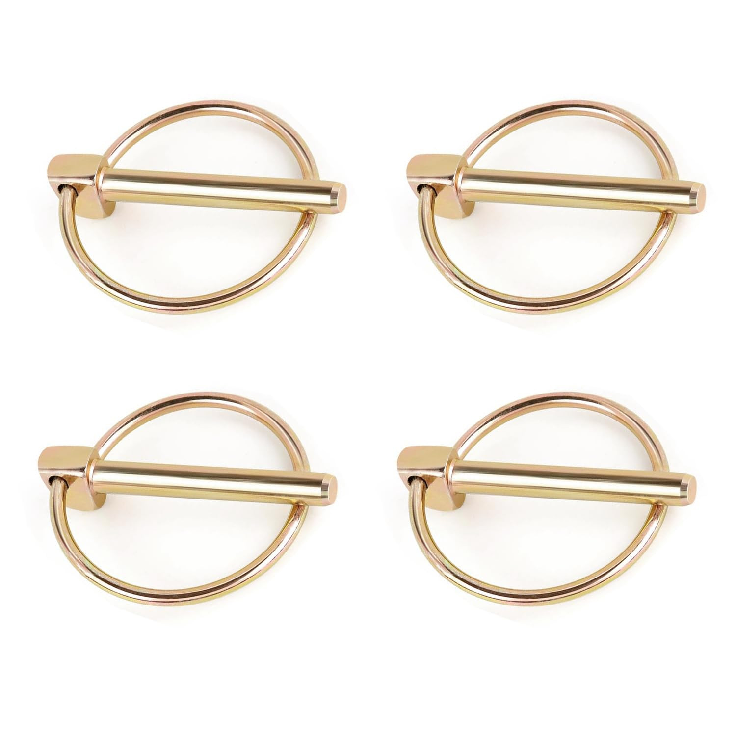 4 Pack Lynch Pin Heavy Duty 1/4X1-3/4 Inch Trailer Gate Pin Locking Pin Lawn Tra