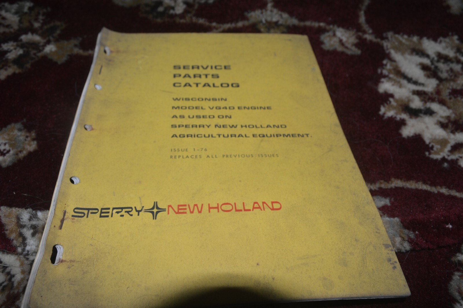 New Holland Wisconsin VG4D Engine Parts Book Manual BASE