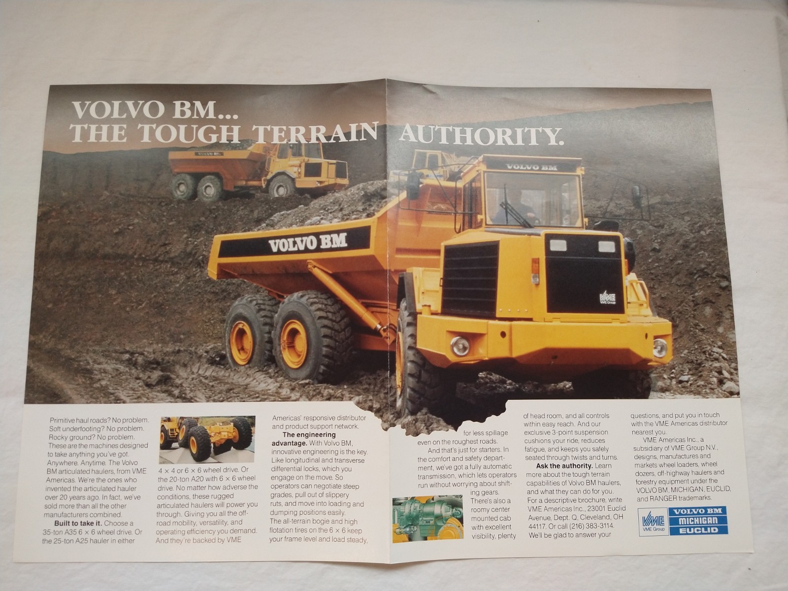 -Vintage- VME Advertisement Brochure. Volvo BM Articulated Hauler