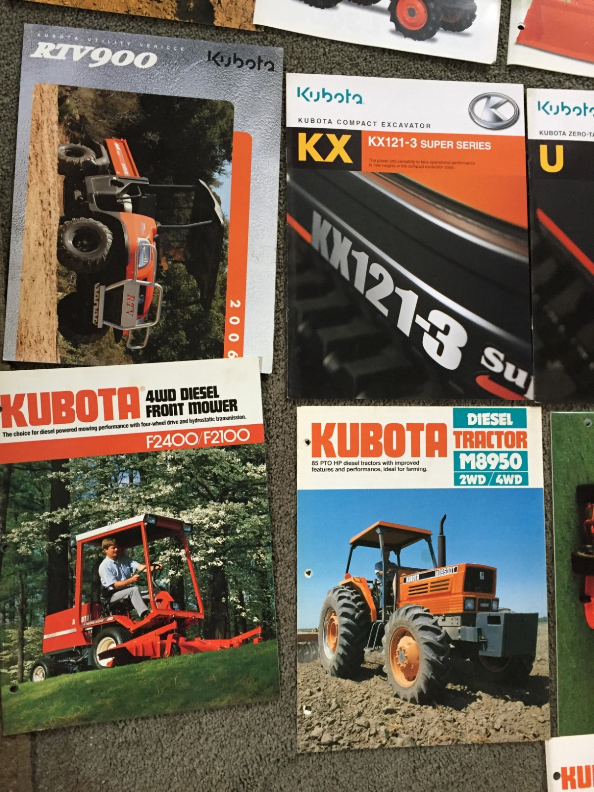 MASSIVE Lot of 44 Kubota tractor and equipment brochures Literature advertizing
