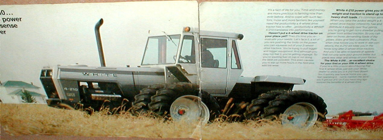 WHITE 4-210 Field Boss Full Color 14 Page Dealer Brochure MISSING BACK COVER