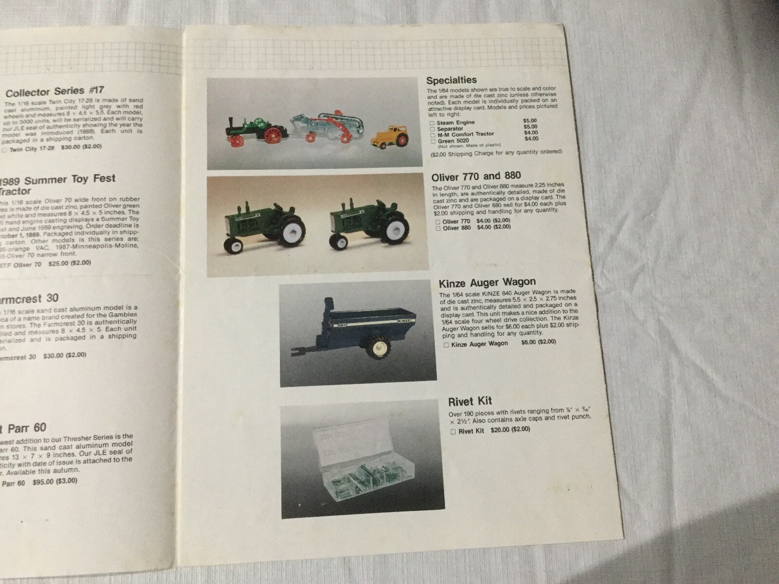 Joseph L. Ertl Scale Models Sales Brochure