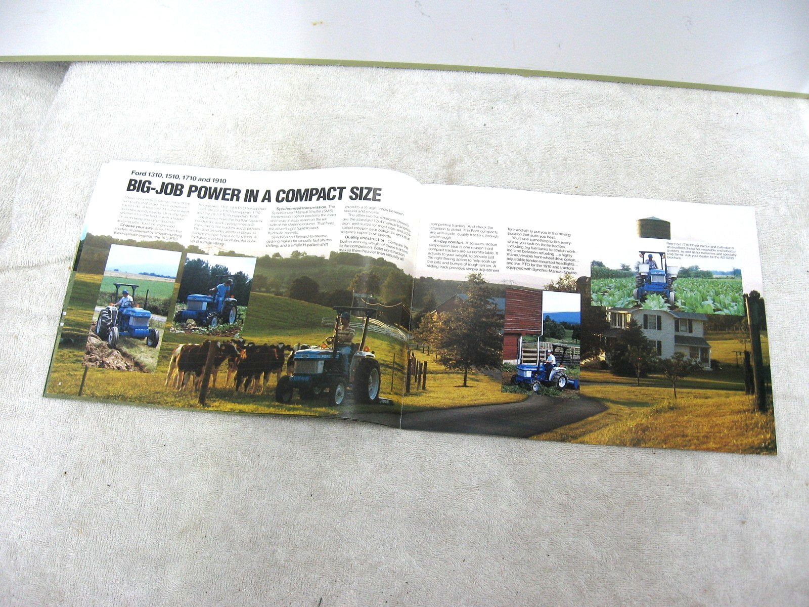 VINTAGE 1986 FORD TRACTOR BROCHURE 1000 SERIES 1110 1210 1310 1510 1710 1910