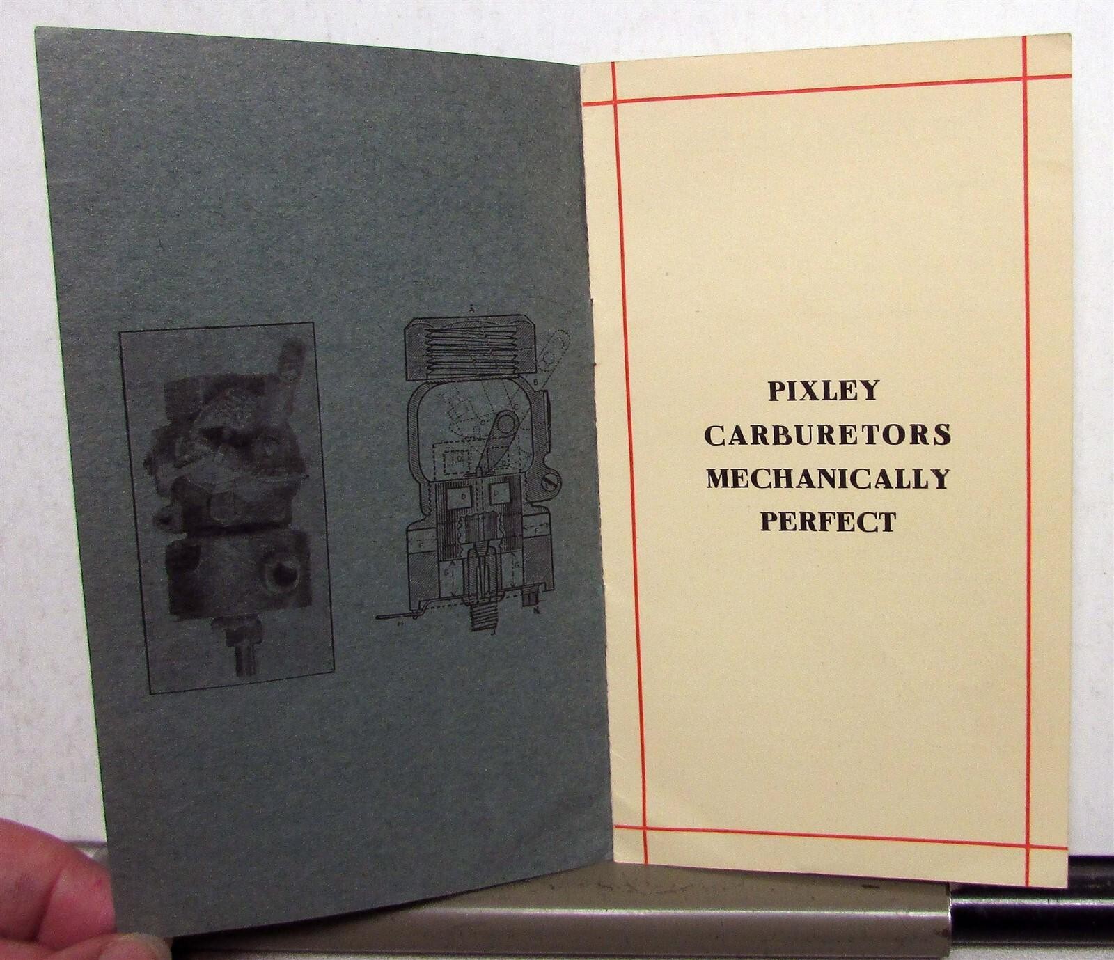 1910s-1920s Pixley Carburetors Diagrams Dimensions Pricing Sale Brochure Booklet