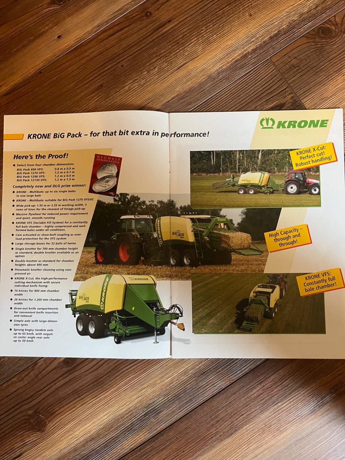 2005 Krone Big Pack VFS Large Square Baler sales brochure