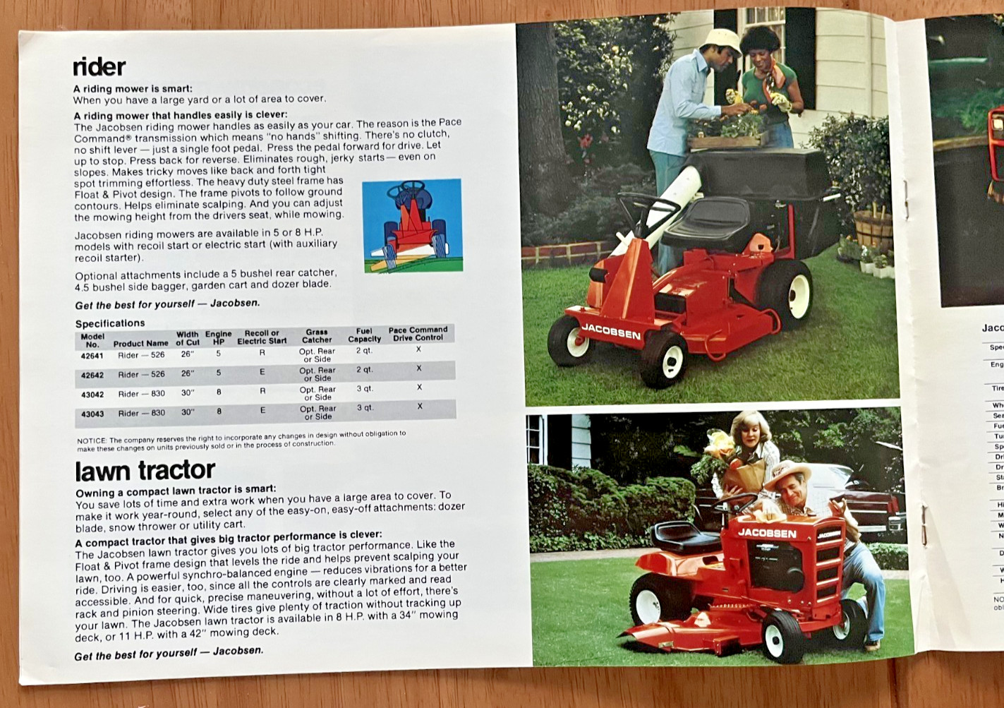 Jacobsen Lawn & Snow Equipment brochure Jacobsen Man&rsquo;f Co Racine Wisc
