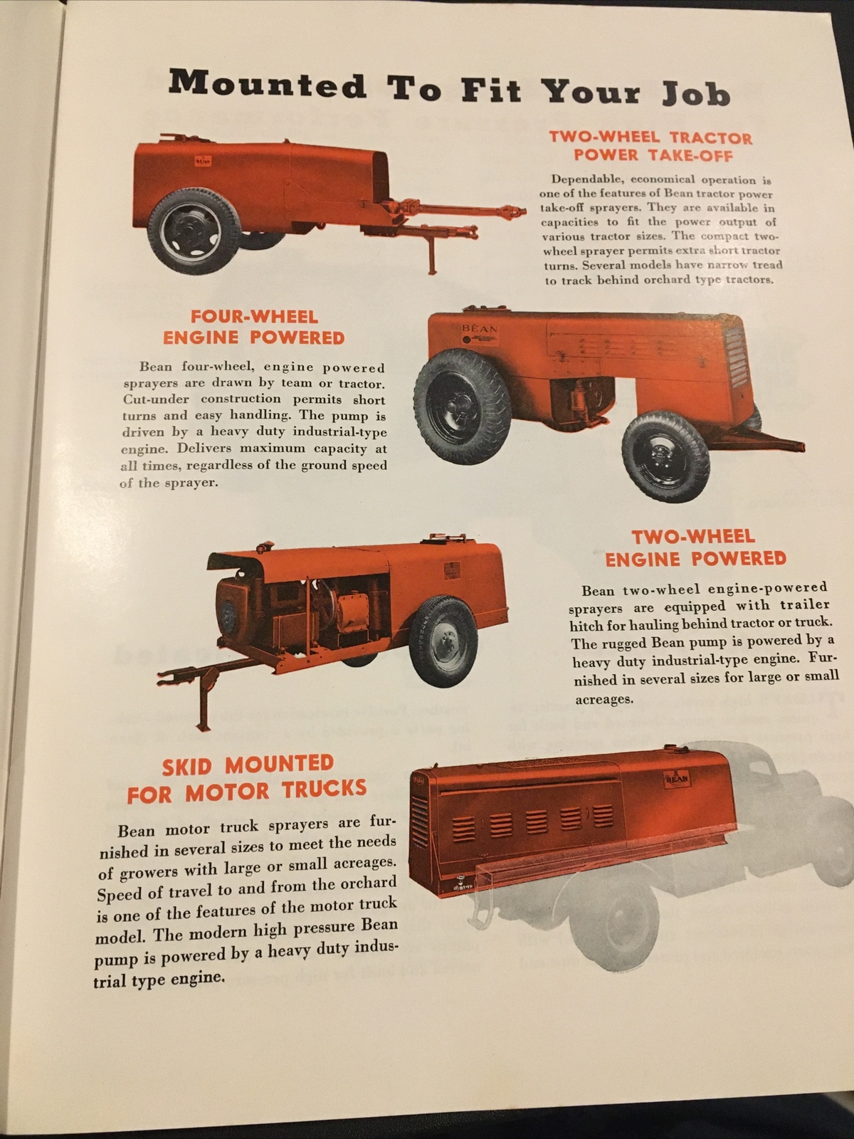 1940s? John Bean Sprayers Catalog Lansing Michigan Very Scarce!!