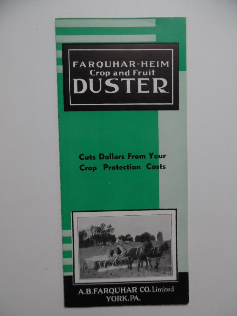 c.1930s IRON AGE Farm Tractor Power Sprayer Duster Brochure A.B Farquhar Vintage