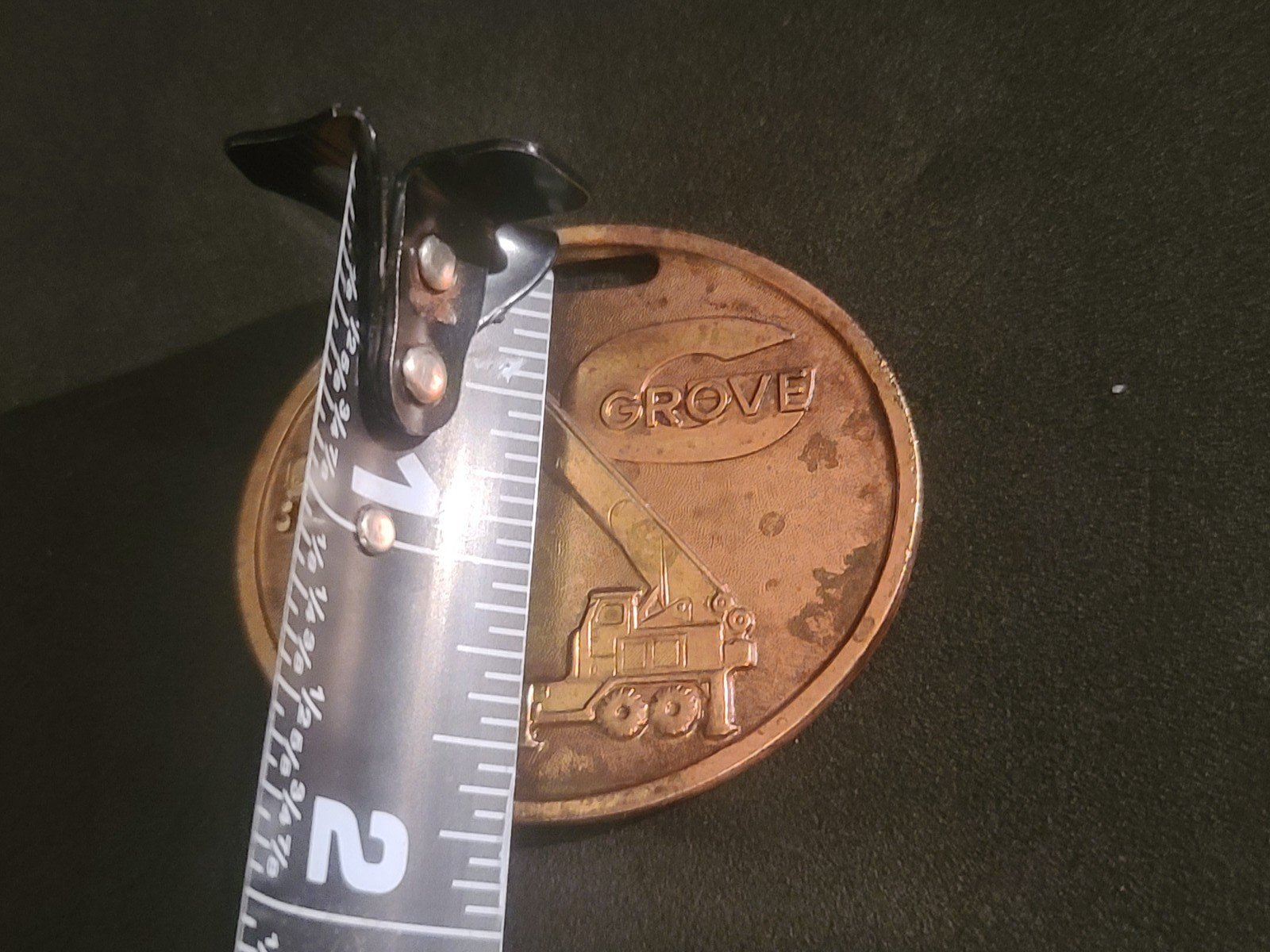 VINTAGE Watch KEY FOB GROVE MANUFACTURING COMPANY CRANE SHADY GROVE PA (A)