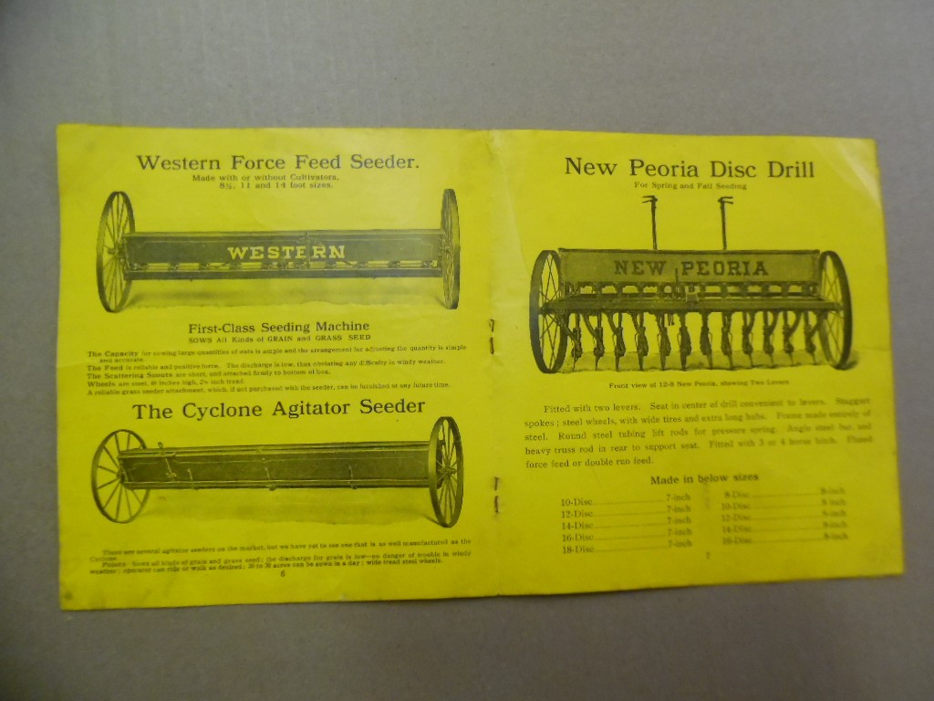 c.1908 Peoria Drill & Seeder Co, Seeding Machinery Catalog Antique Original