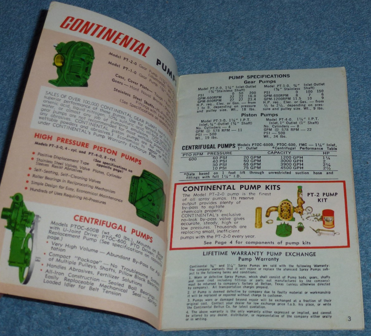 Vtg Continental Belton Company Texas Farm Machinery Pocket Reference Booklet