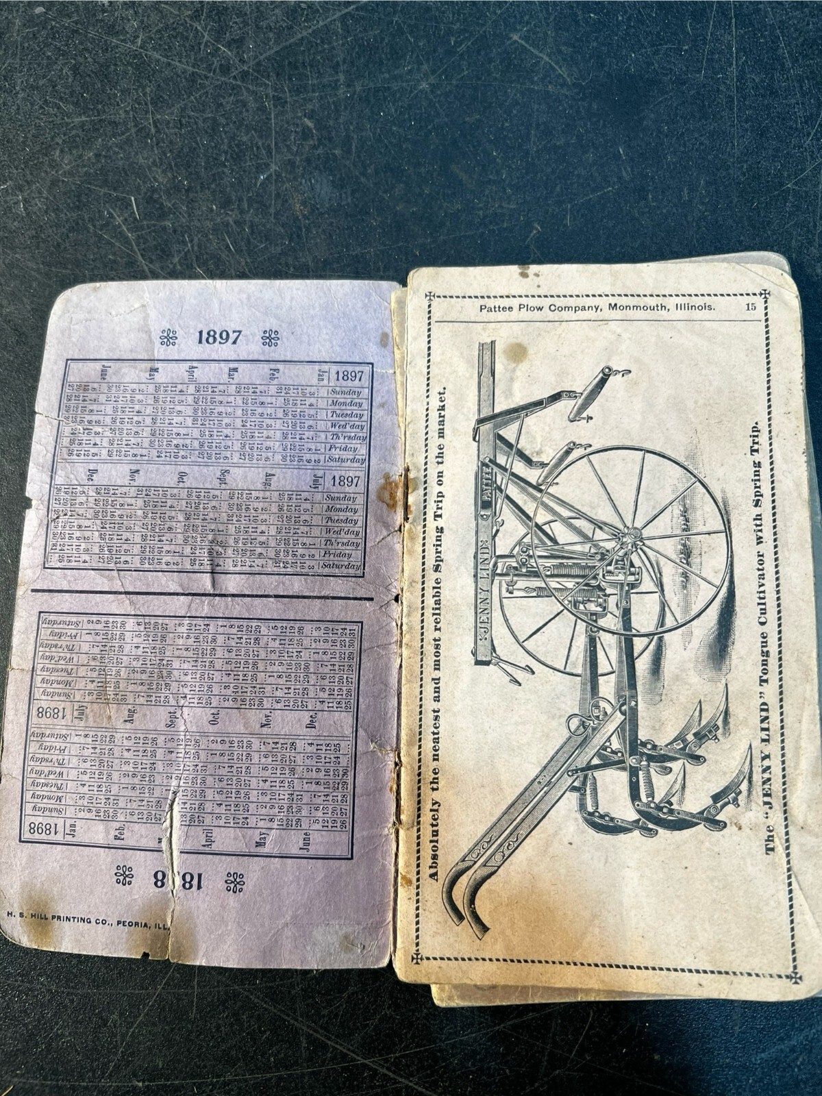 1900-1901 2 Horse Walking Cultivator booklet, PATTEE PLOW Co. Monmouth IL