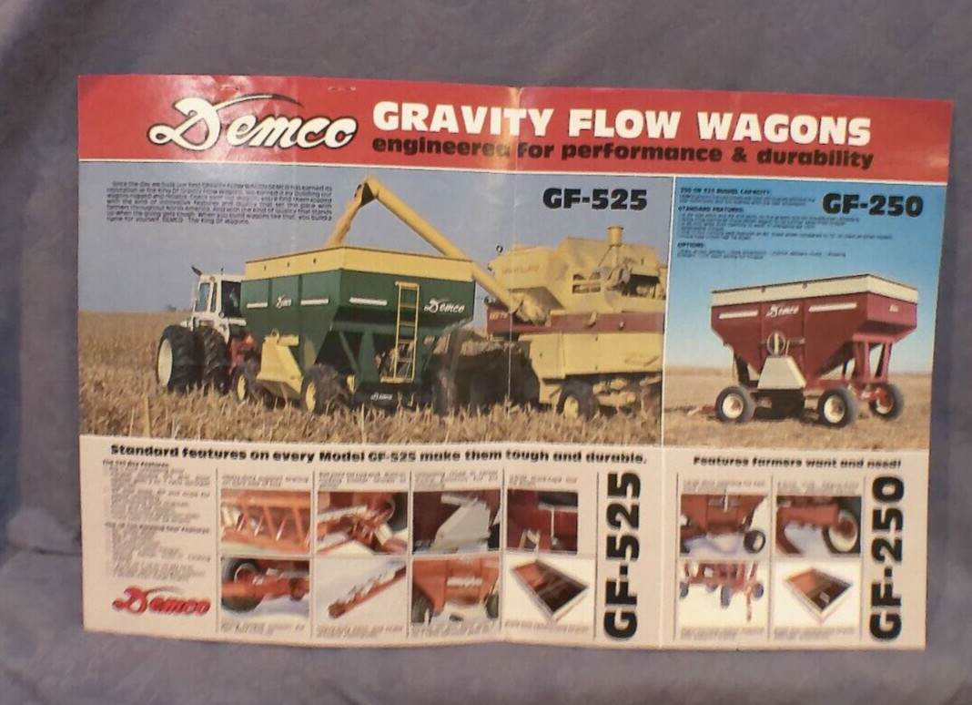 Demco GF-250 GF-525 Gravity Flow Wagons Sales Brochure
