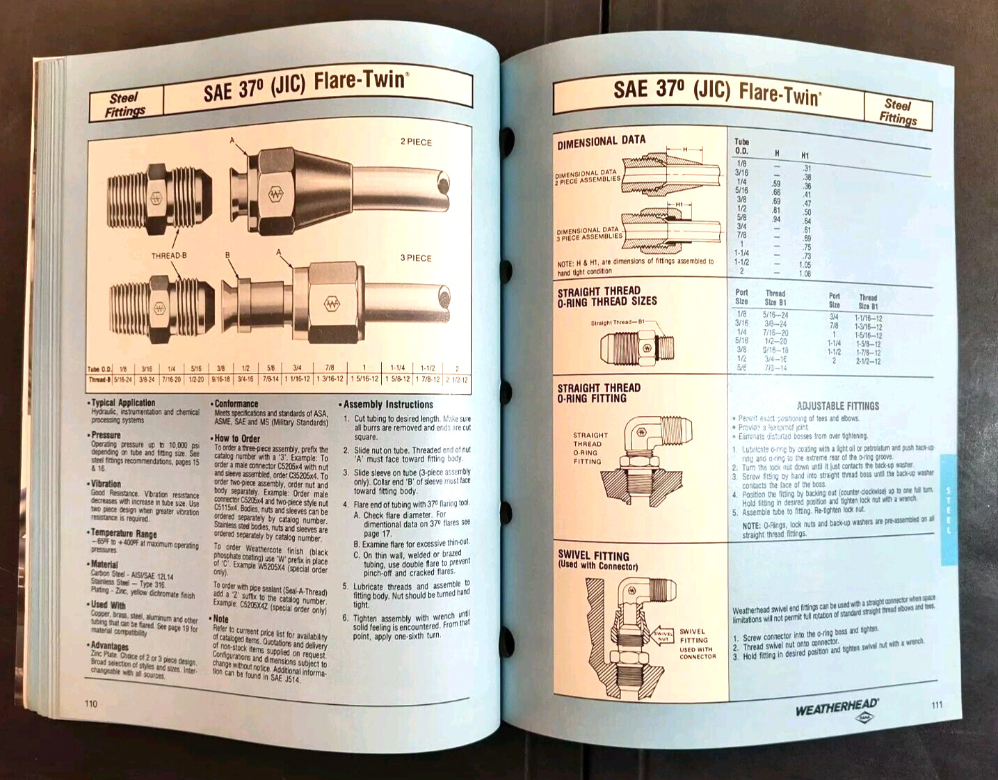 1986 Dana Weatherhead Pipe Fitting Dealer Advertising Catalog Brochure