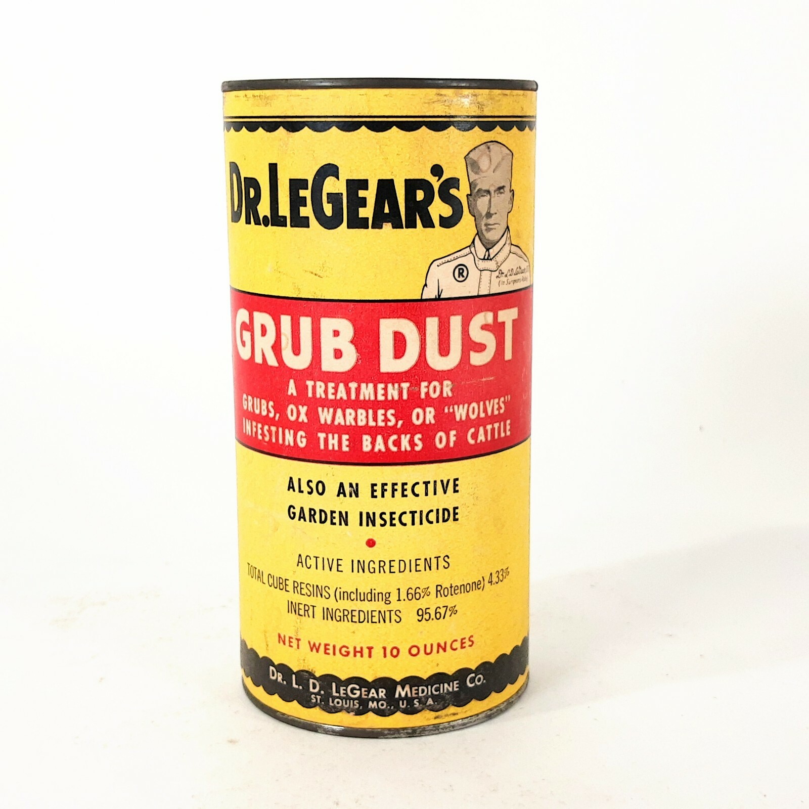 RARE *NOS* ANTIQUE DR. LEGEAR&rsquo;S GRUB DUST FARM AGRICULTURE ADVERTISING
