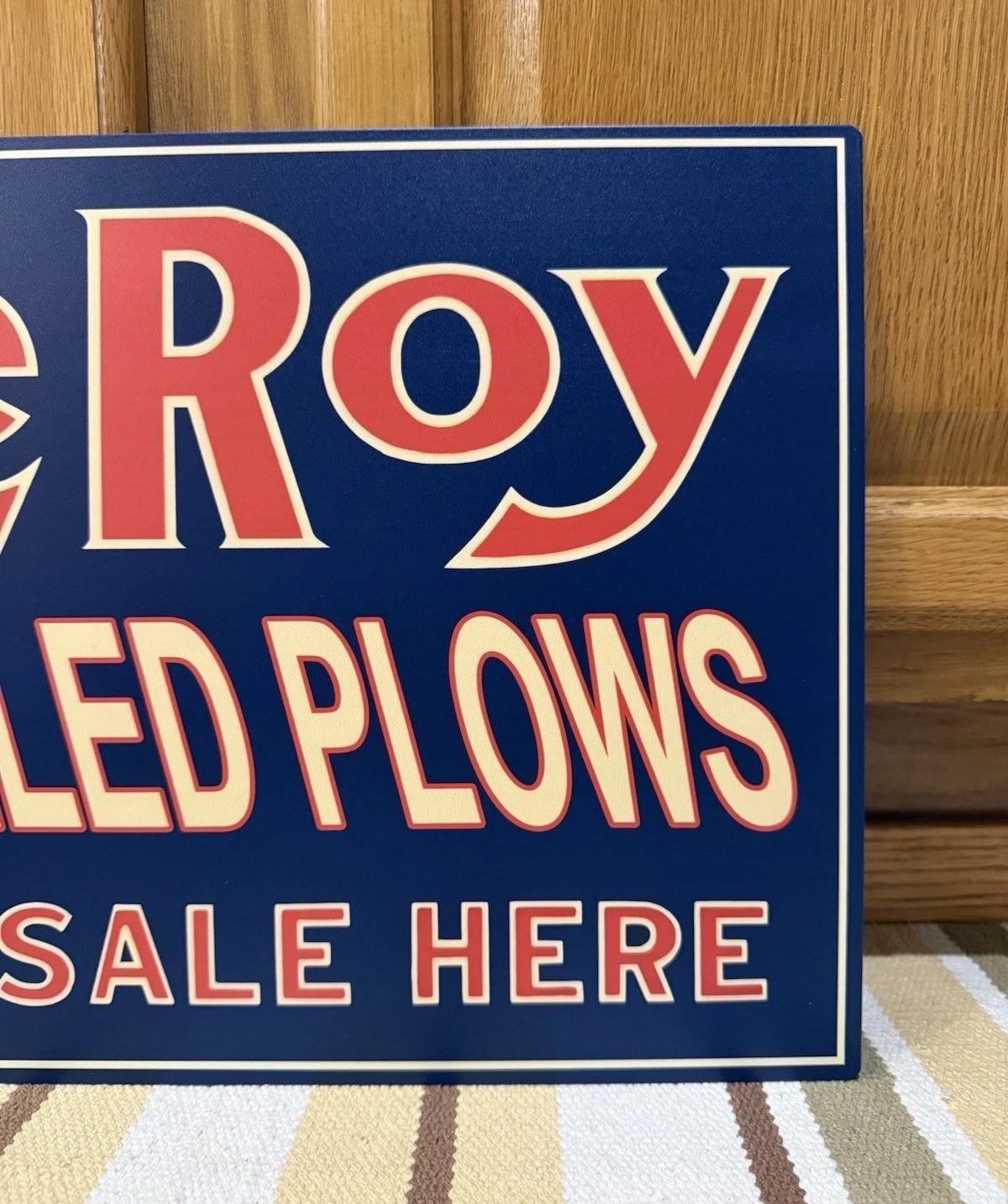 Le Roy Chilled Plows Sold Here Farm Tractor Vintage Style Wall Decor