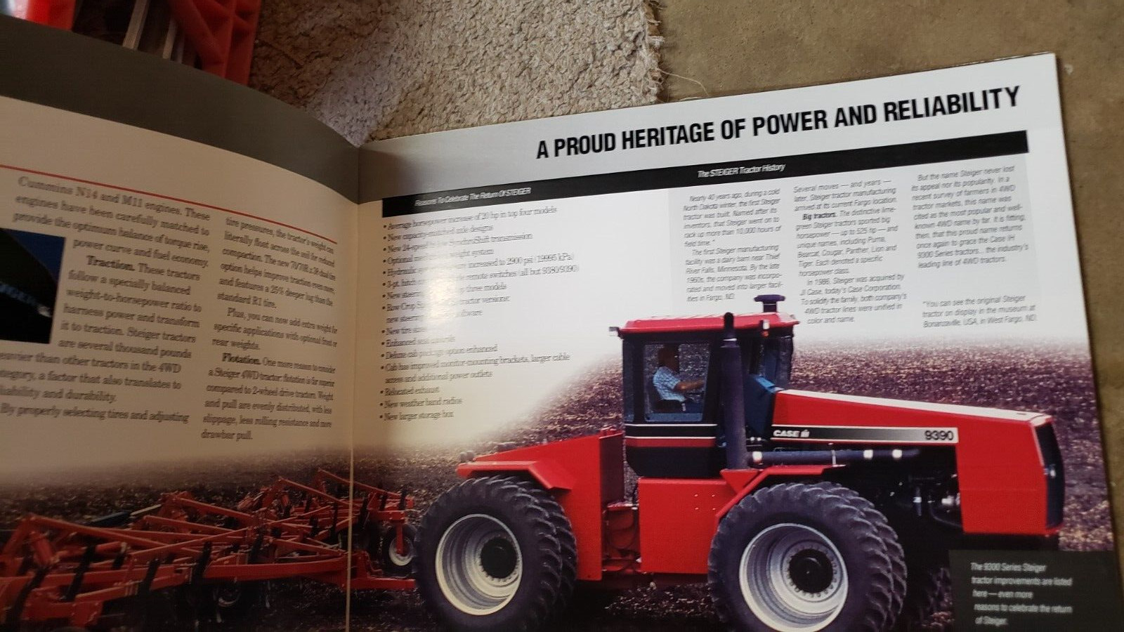 Lot 3 Case International Steiger 9300 CX MX 67 Series Tractor Brochure Booklet